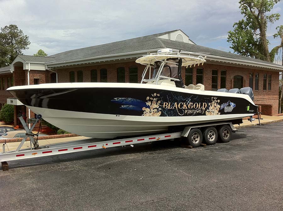 Boat Wrap Black and Gold
